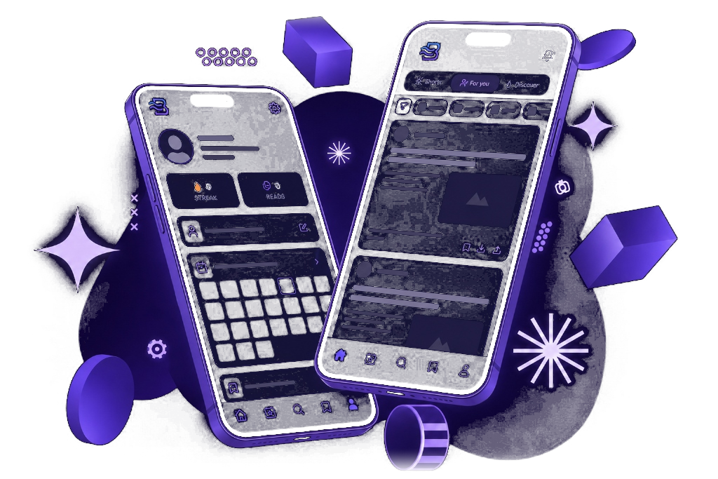 ByteFeed Mobile App UI Mockup